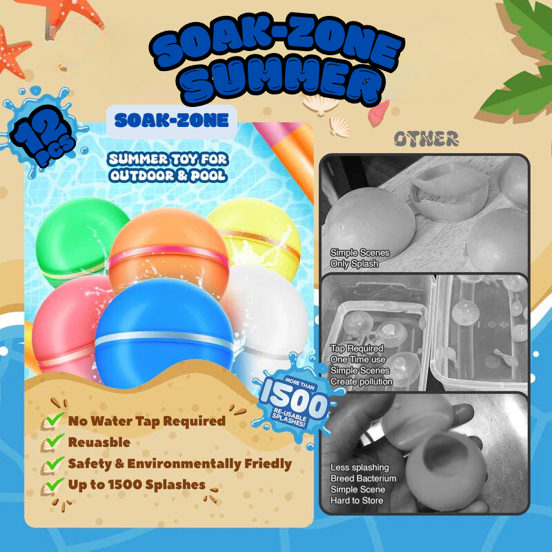 Soak-Zone Refillable Water Balloons